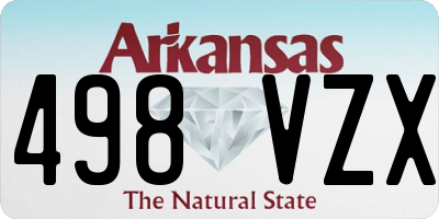 AR license plate 498VZX