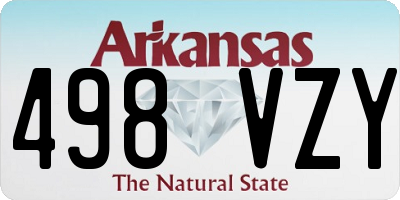 AR license plate 498VZY