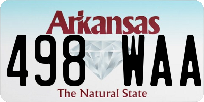 AR license plate 498WAA