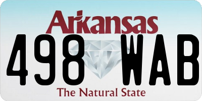 AR license plate 498WAB
