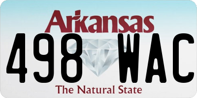AR license plate 498WAC