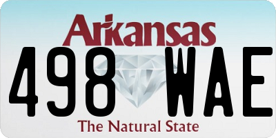 AR license plate 498WAE