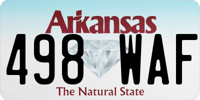AR license plate 498WAF