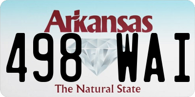 AR license plate 498WAI