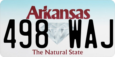 AR license plate 498WAJ