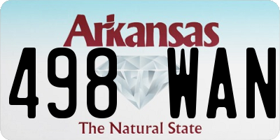 AR license plate 498WAN