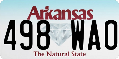 AR license plate 498WAO