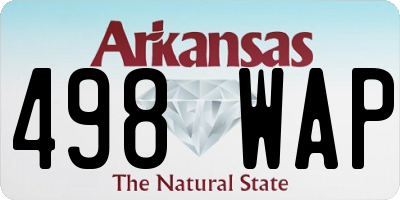 AR license plate 498WAP