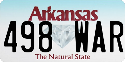 AR license plate 498WAR