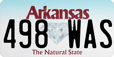 AR license plate 498WAS