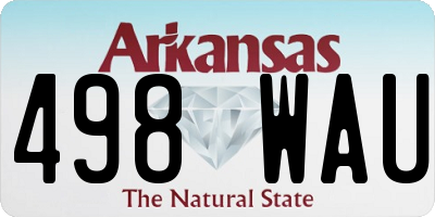 AR license plate 498WAU