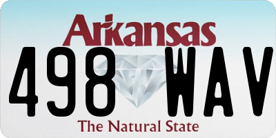 AR license plate 498WAV
