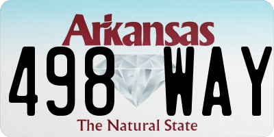 AR license plate 498WAY