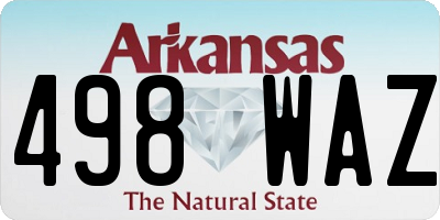 AR license plate 498WAZ