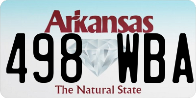 AR license plate 498WBA