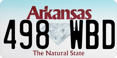 AR license plate 498WBD
