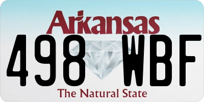 AR license plate 498WBF