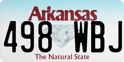 AR license plate 498WBJ