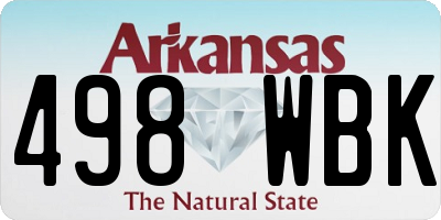 AR license plate 498WBK