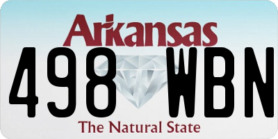 AR license plate 498WBN
