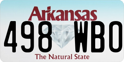 AR license plate 498WBO
