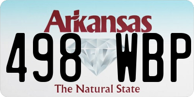 AR license plate 498WBP