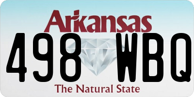 AR license plate 498WBQ