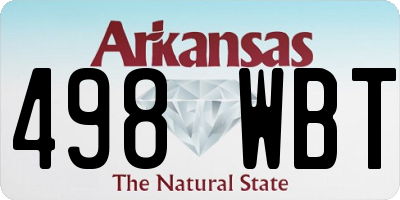 AR license plate 498WBT