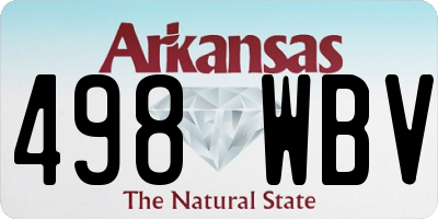 AR license plate 498WBV