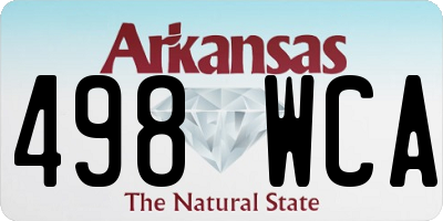 AR license plate 498WCA