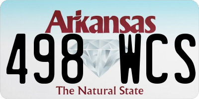 AR license plate 498WCS