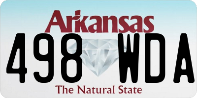 AR license plate 498WDA