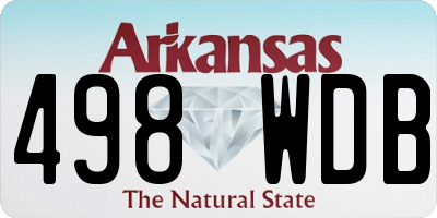 AR license plate 498WDB