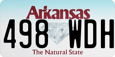 AR license plate 498WDH
