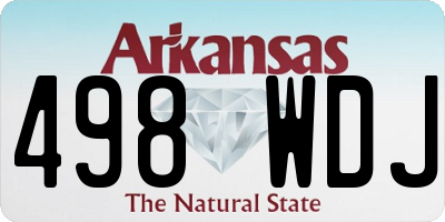 AR license plate 498WDJ