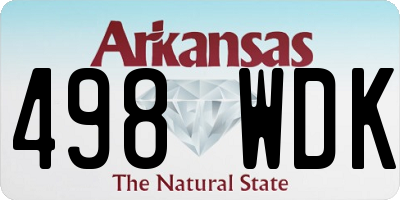 AR license plate 498WDK
