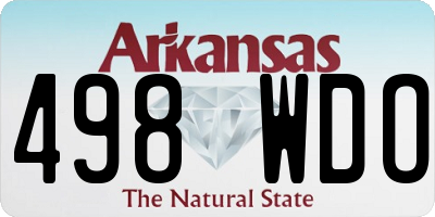 AR license plate 498WDO