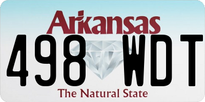 AR license plate 498WDT