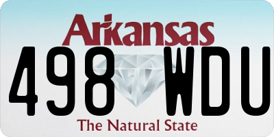 AR license plate 498WDU
