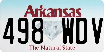 AR license plate 498WDV