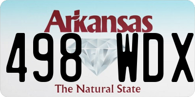 AR license plate 498WDX