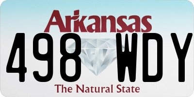 AR license plate 498WDY