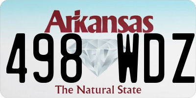 AR license plate 498WDZ