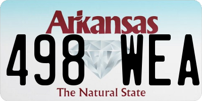 AR license plate 498WEA