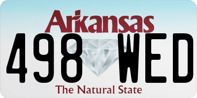 AR license plate 498WED