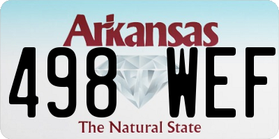 AR license plate 498WEF