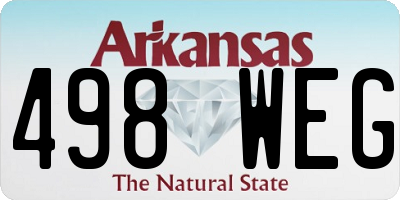 AR license plate 498WEG
