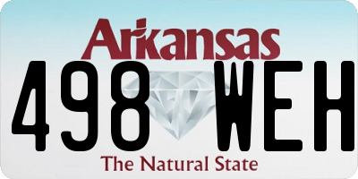 AR license plate 498WEH
