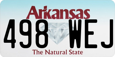 AR license plate 498WEJ