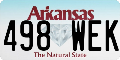 AR license plate 498WEK